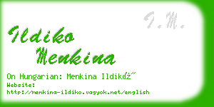 ildiko menkina business card